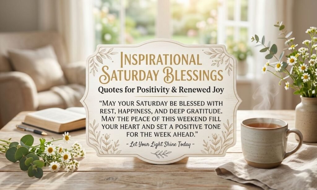Inspirational Saturday Blessings Quotes for Positivity