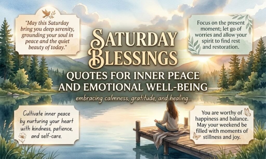Saturday Blessings Quotes for Inner Peace and Emotional Well-Being