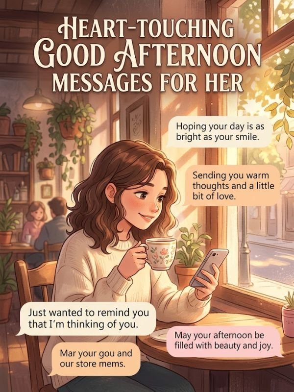 Heart-Touching Good Afternoon Messages for Her