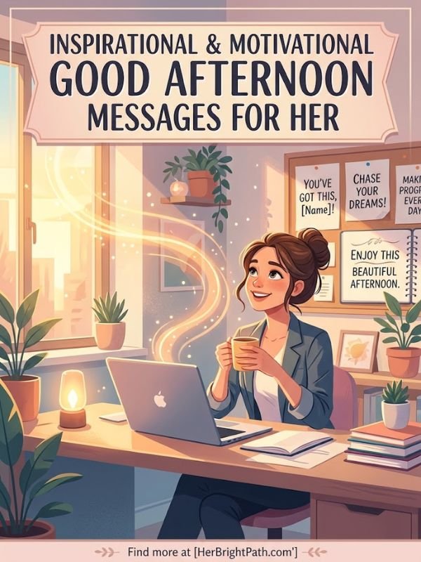 Inspirational and Motivational Good Afternoon Messages for Her