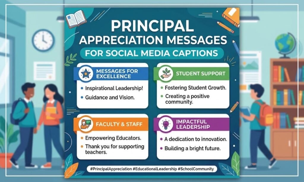 Principal Appreciation Messages for Social Media Captions